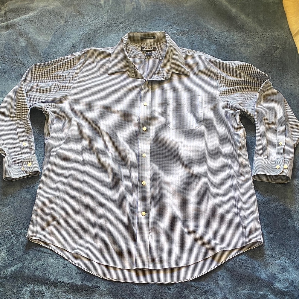 Land’s End Supima Pinpoint Button-Down Shirt